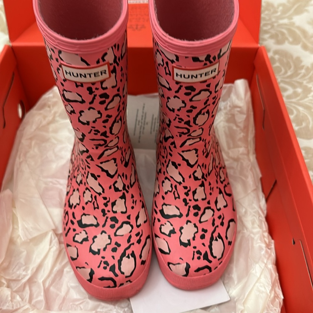 Kids Cheetah Print Hunter Rainboots